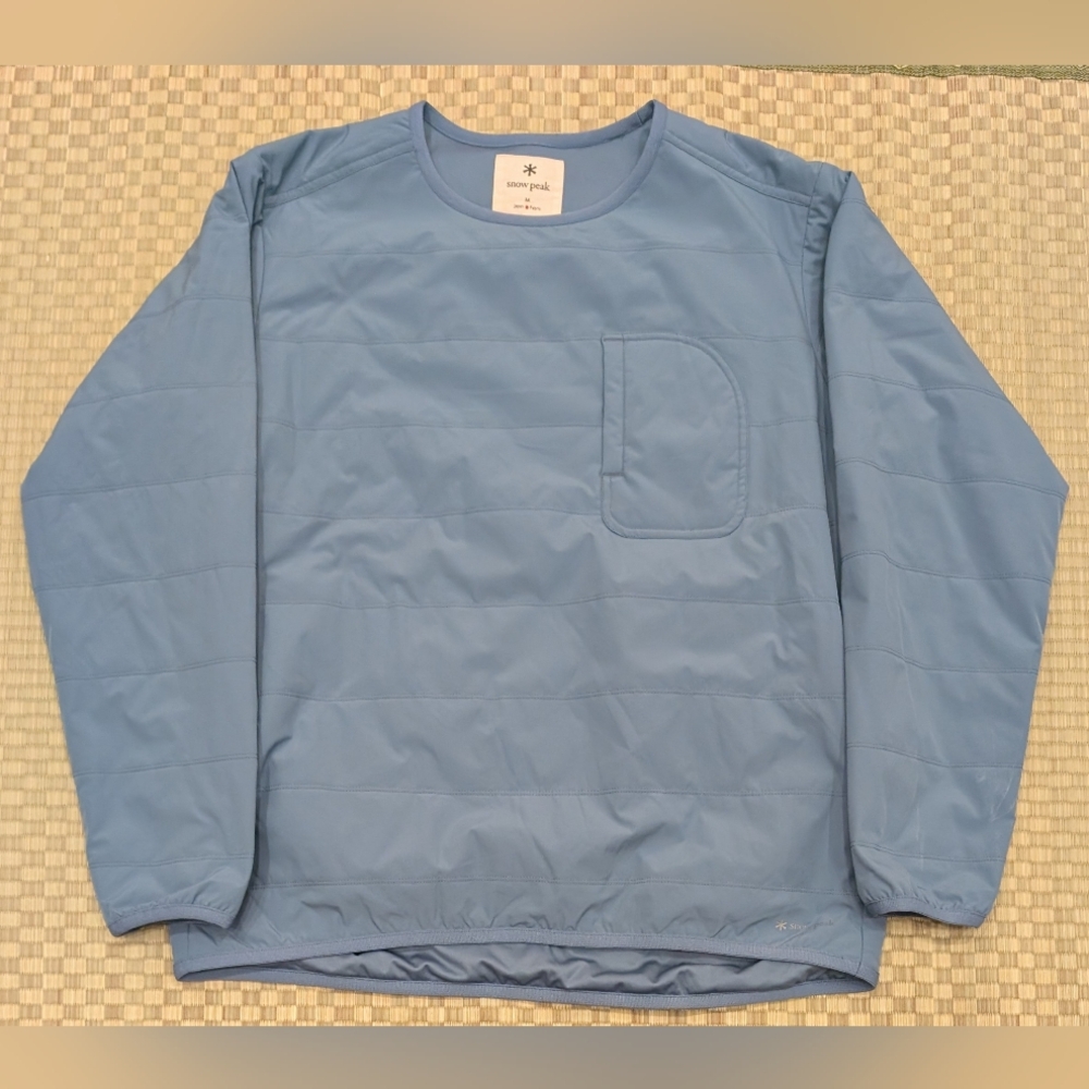 Snow Peak Flexible Insulated Crew Neck Light Blue Men's Size Medium
